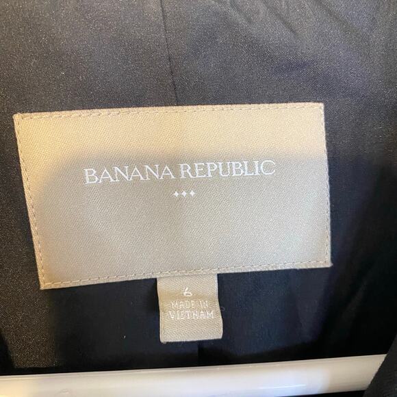 Banana Republic Classic Two Button Black Blazer Womens Size 6 Work Office - Picture 2 of 7